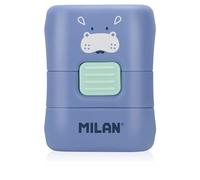 Milan Display Box 16 Compact Erasers With Brush Fun Animals Special Series