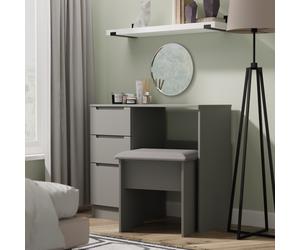 Milan Dressing Stool Grey 50cm