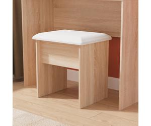 Milan Dressing Stool Oak 50cm