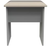Milan Dressing Stool - Padded - Grey