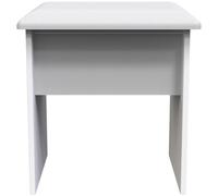 Milan Dressing Stool - Padded - White Gloss