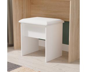 Milan Dressing Stool White 50cm