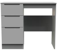 Milan Dressing Table - Single - 3 Drawer - Grey