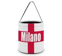 Milan Flag Italy Large Easter Basket Candy Bags Canva Tote Bag Portable Hallowee Bucket