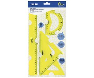 Milan Flex&resistant Yellow Rulers Kit Acid Series