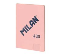 MILAN® Glued Notebook, Graph Paper, 48 Sheets, A4, 1918 Series, Pink
