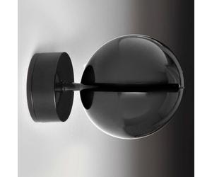 Milan Iluminación Milan Bo-La wall spotlight, round mount, black