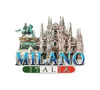 Milan Italy 3D Landmark Fridge Magnet Souvenir Gift,Resin Handmade Milan Refrigerator Magnet Home & Kitchen Decoration Collection
