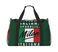 Milan, Italy Print Foldable Carry On Tote Large Capacity Hand Carry Bag for Airplane Weekend Getaways