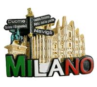 Milan Italy Refrigerator Magnet Tourism Souvenir Fridge Decoration Creative 3D Craft