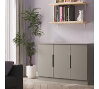 Milan Large Sideboard Grey 3 Doors 2 Shelves 110cm