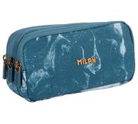 MILAN® Lava Series Pencil Case with 3 Zips, Blue