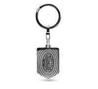 MILAN Logo Keychain, Steel with Ky Side Asset, Grey, Kids and Boys, Sport & Football, grey, Taglia unica