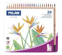 Milan Metal Box 24 Colour Pencils With Thick Lead Ø 3.5 Mm