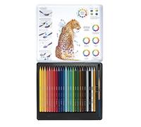 Milan Metal Box 24 Todocolor Colour Pencils 100% Watersoluble Lead + 1 Brush Multicolor