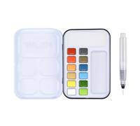 MILAN® MILAN Art 12 Watercolour Travel Metal Case with Water Brush and Sponge