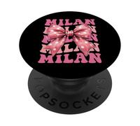 MILAN Name Coquette Bow Aesthetic for Women Girls PopSockets Adhesive PopGrip