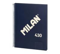 MILAN® Spiral Notebook, Graph Paper, 80 Sheets, A4, 1918 Series, Blue