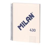 MILAN® A4 notebook with hardcover, 5x5 mm grid, 80 sheets, 95 g/m² paper, 1918 series, beige