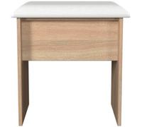 Milan Oak Effect Padded Dressing Stool