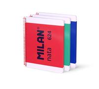Milan Pack Of 3 A4 Spiral With Hard Cover Notebook