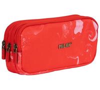MILAN® Pencil Case with 3 Zips, Lava Series, Red