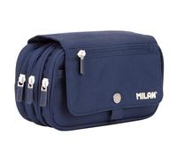 MILAN® Pencil case with 4 zips with Flap 1918, Blue