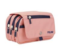 MILAN® Pencil case with 4 zips with Flap 1918, Pink