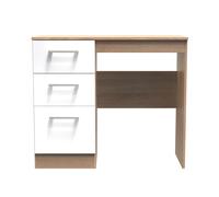 Milan Ready Assembled Dressing Table - White Matt / Oak - Welcome Furniture | TJ Hughes