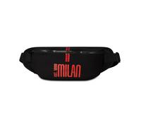 Milan Seven Boys Bum Bag, Red Black, with Adjustable Waist Strap, Travel and Leisure, Black, Modern