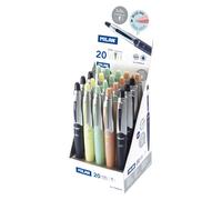 Milan Silver Display Box 20 Blue Ink Capsule Pens