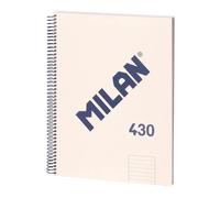MILAN® A4 Hardcover Notebook, Lined Paper, 80 Sheets, 1918 Series, Beige