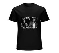 MILAN SPRING Men's Heat Movie T-Shirt Feel Soft Black L