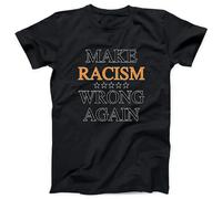 MILAN SPRING Men's Short Sleeve?Make Racism Wrong Again Black Lives Matter Justice for George Floyd T-Shirt Black L
