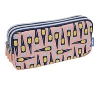 MILAN® Swims 2 Special Series 3 Zip Pencil Case, Pink and Yellow
