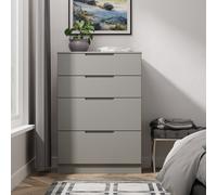Milan Tall Chest of Drawers Grey 4 Drawers 108cm