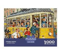 Milan Tram Wooden Jigsaw Puzzle Waterproof 1000 Piece Puzzles for Adults Gifts Colourful Home Decoration
