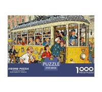 Milan Tram Wooden Jigsaw Puzzle Waterproof 1000 Piece Puzzles for Adults Gifts Impossible Educational Games