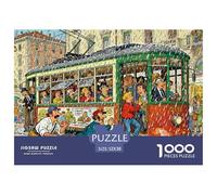 Milan Tram Wooden Jigsaw Puzzle Waterproof 1000 Piece Puzzles for Adults Gifts Impossible Home Decoration