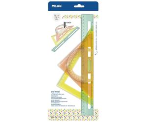 Milan Transparent Rulers Tracingr Kit New Look Series