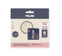 MILAN BWM10527SNCB Candado TSA con cierre de combinación, colección 430 Since 1918, Azul Metal Padlock, Navy