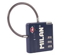 MILAN BWM10527SNCB Candado TSA con cierre de combinación, colección 430 Since 1918, Azul Metal Padlock, Navy