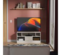 Milan TV Unit Off-White 5 Shelves 1 Drawer 110cm