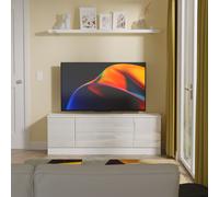 Milan TV Unit White 2 Drawers 2 Doors 144cm