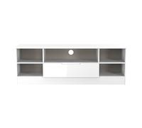 Milan TV Unit White 5 Shelves 1 Drawer 144cm