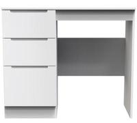 Milan White Gloss 3 Drawer Single Dressing Table