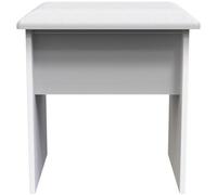 Milan White Gloss Padded Dressing Stool