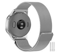 Milanese 18mm Watch Strap for Garmin Venu 3S/Venu 2S/Vivoactive 4S/Forerunner 265S/255S/255S Music/Vivomove 3S/Move3S Men/Women, Magnetic Metal Band 18mm Quick Release Watch Strap