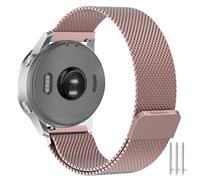 Milanese 18mm Watch Strap for Garmin Venu 3S/Venu 2S/Vivoactive 4S/Forerunner 265S/255S/255S Music/Vivomove 3S/Move3S Men/Women, Magnetic Metal Band 18mm Quick Release Watch Strap