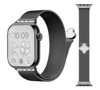 Milanese Loop for Apple Watch Straps 40mm 41mm 38mm 42mm 44mm 46mm 45mm 49mm iWatch Strap for Women,Dressy Bling Magnetic Metal Mesh Band for Apple Watch Series 11 10 9 8 7 6 5 4 3 SE/3/2nd Ultra/3/2